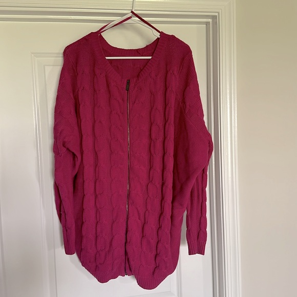 Pink Vince Camuto high/low sweater with zipper back Size M - Picture 3 of 5